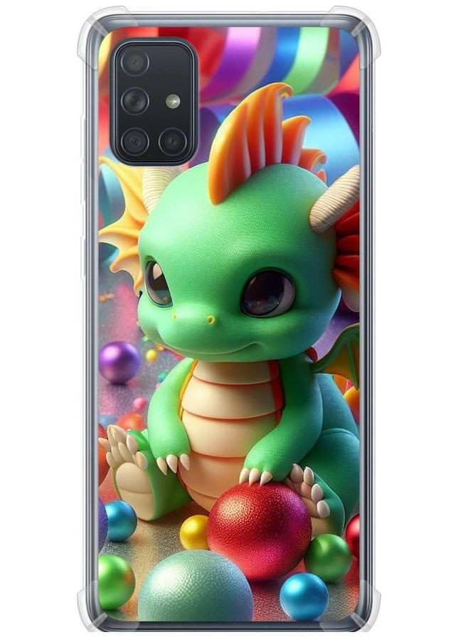 Силикон с усиленными углами чехол 'Веселый дракончик' для Endorphone Samsung Galaxy A71 2020 A715F (275458058)