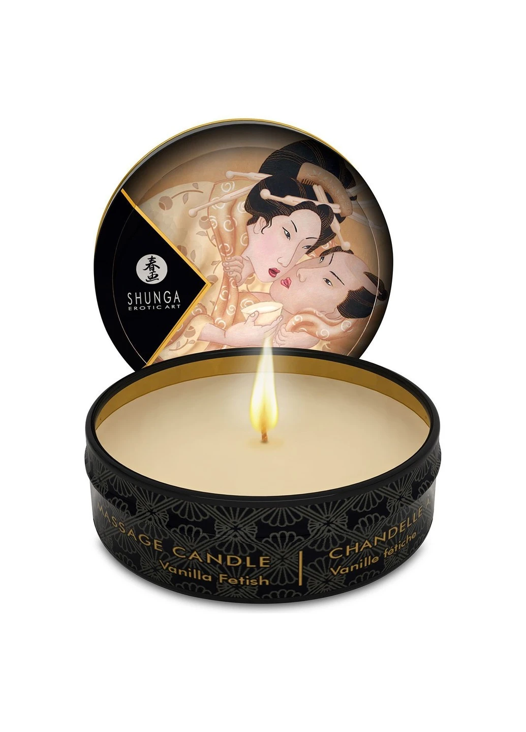 Масажна свічка Mini Massage Candle – Vanilla Fetish (30 мл) з афродизіаками Shunga (277234876)