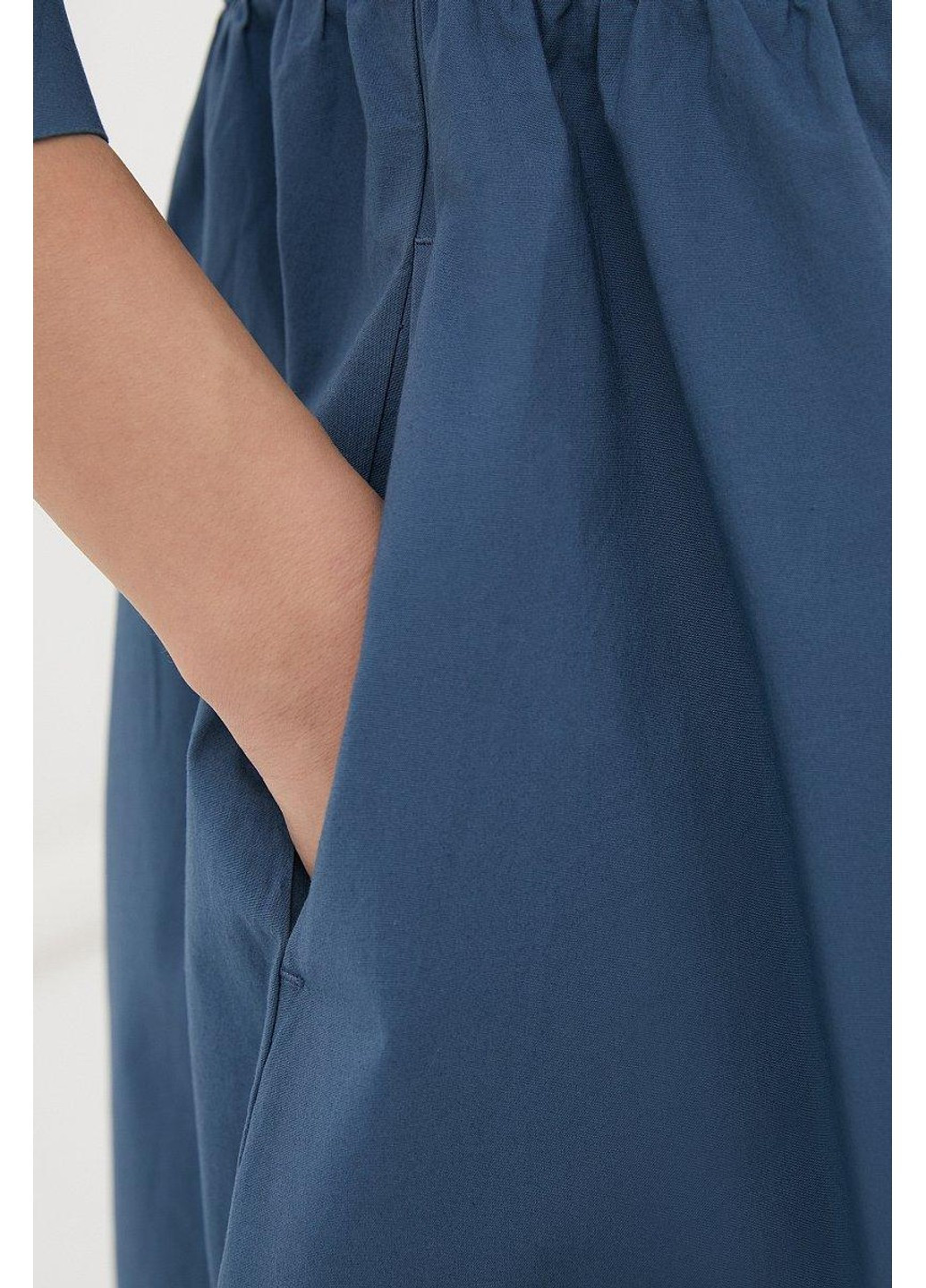 Синее повседневный платье-рубашка fsc110218-105 рубашка Finn Flare однотонное