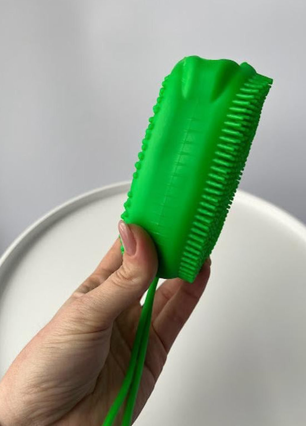 Массажная силиконовая мочалка Bath Brush WN-12 двухсторонняя с подвесной петлей Good Idea (267809088)