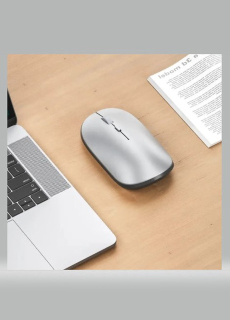 Беспроводная мышь Dual с аккумулятором и Bluetooth (Type-C, USB 2.4 ГГц, компьютерная, для Macbook) - Серый WIWU wm104 (258208848)