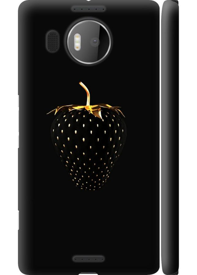 3D пластиковий глянцевий чохол 'Чорна полуниця' для Endorphone Microsoft Lumia 950 XL Dual Sim (264385419)