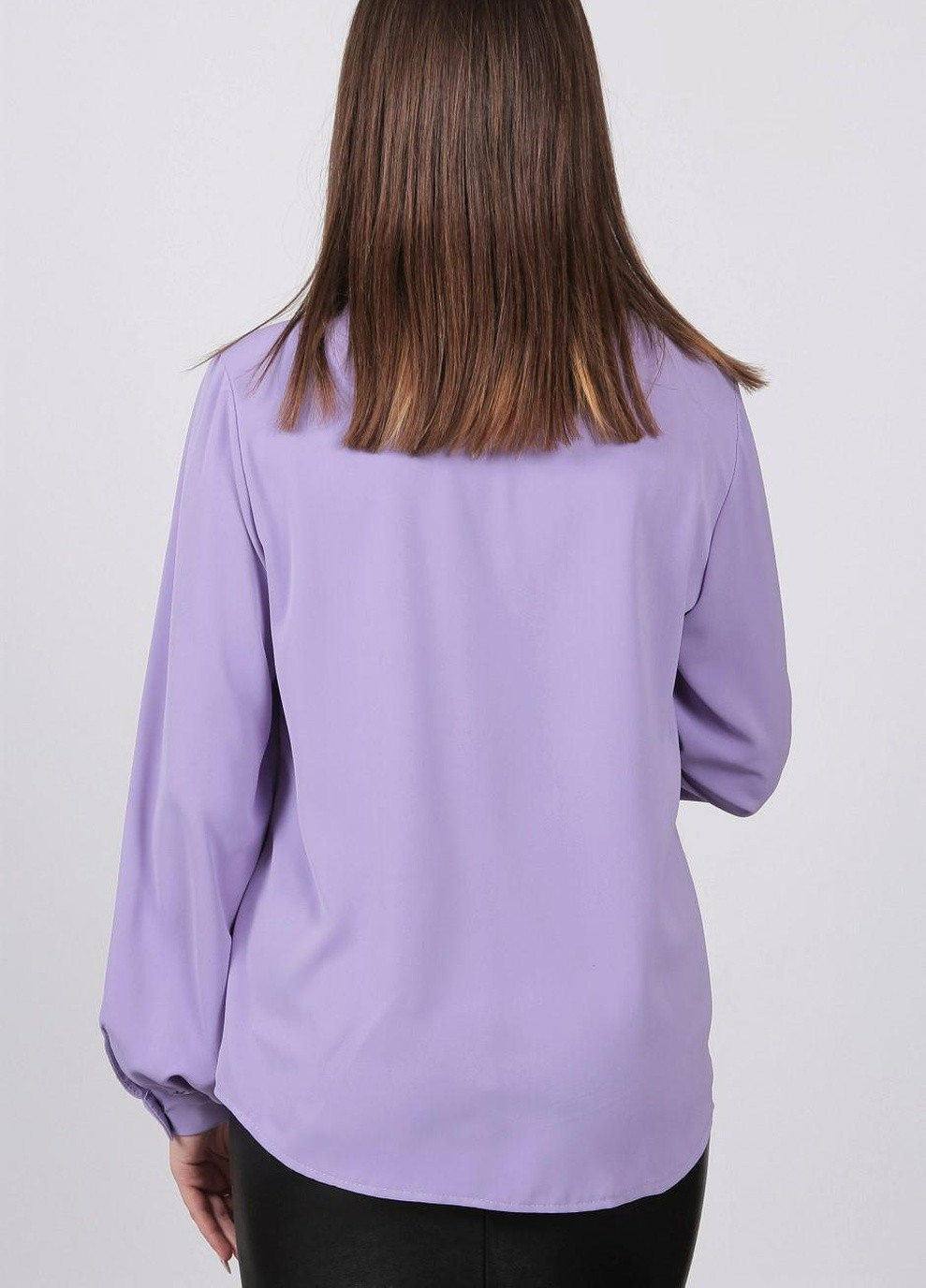 Сиреневая блузка женская 052 однотонный софт сиреневая Актуаль