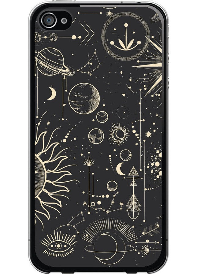 2D пластиковый чехол 'Фаза луны' для Endorphone Apple iPhone 4 (258090035)