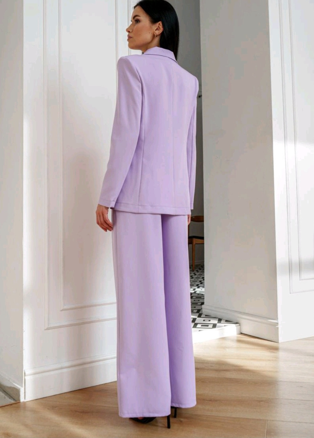 Костюм брючный женский с пиджаком и брюками палаццо itelle свободная (258243928)