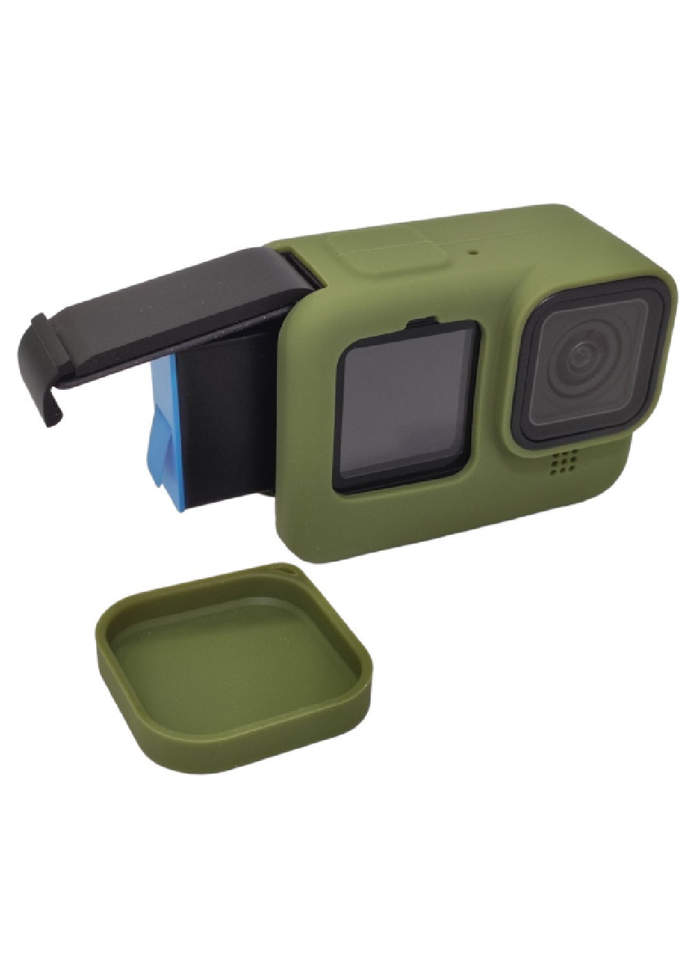 Чехол силиконовый защитный камуфляжный для экшн камеры для GoPro Hero 9, 10, 11 Black (474693-Prob) Олива Unbranded (259368240)