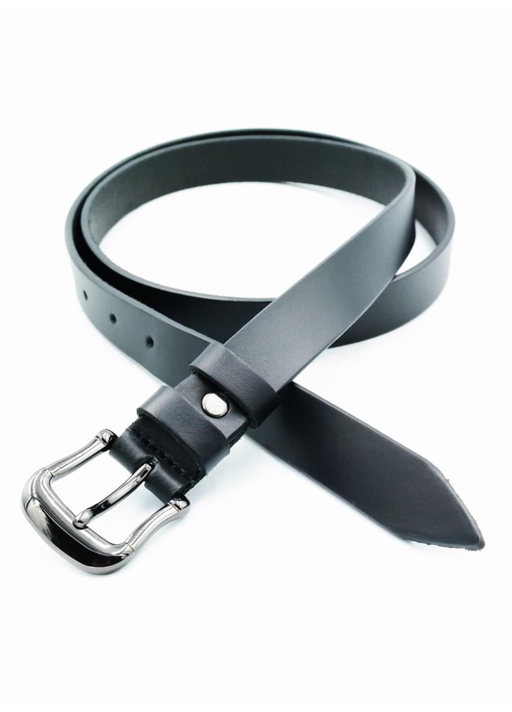 Жіночий шкіряний ремінь 2,3 х 105-125 см Чорний ua-23cmk-009 120 см Weatro (267406275)