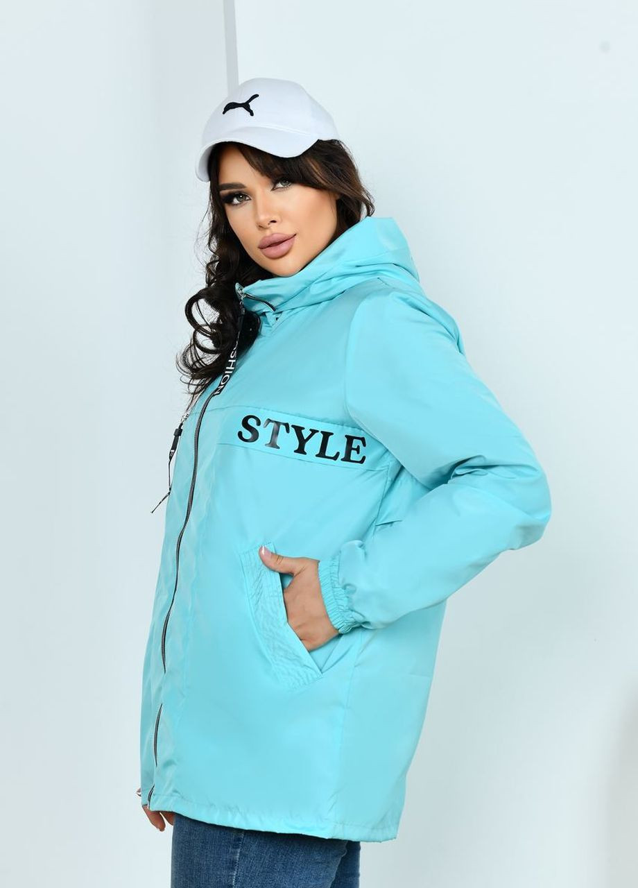 М'ятна жіноча куртка з плащової тканини колір м'ятний р.48/50 442988 New Trend