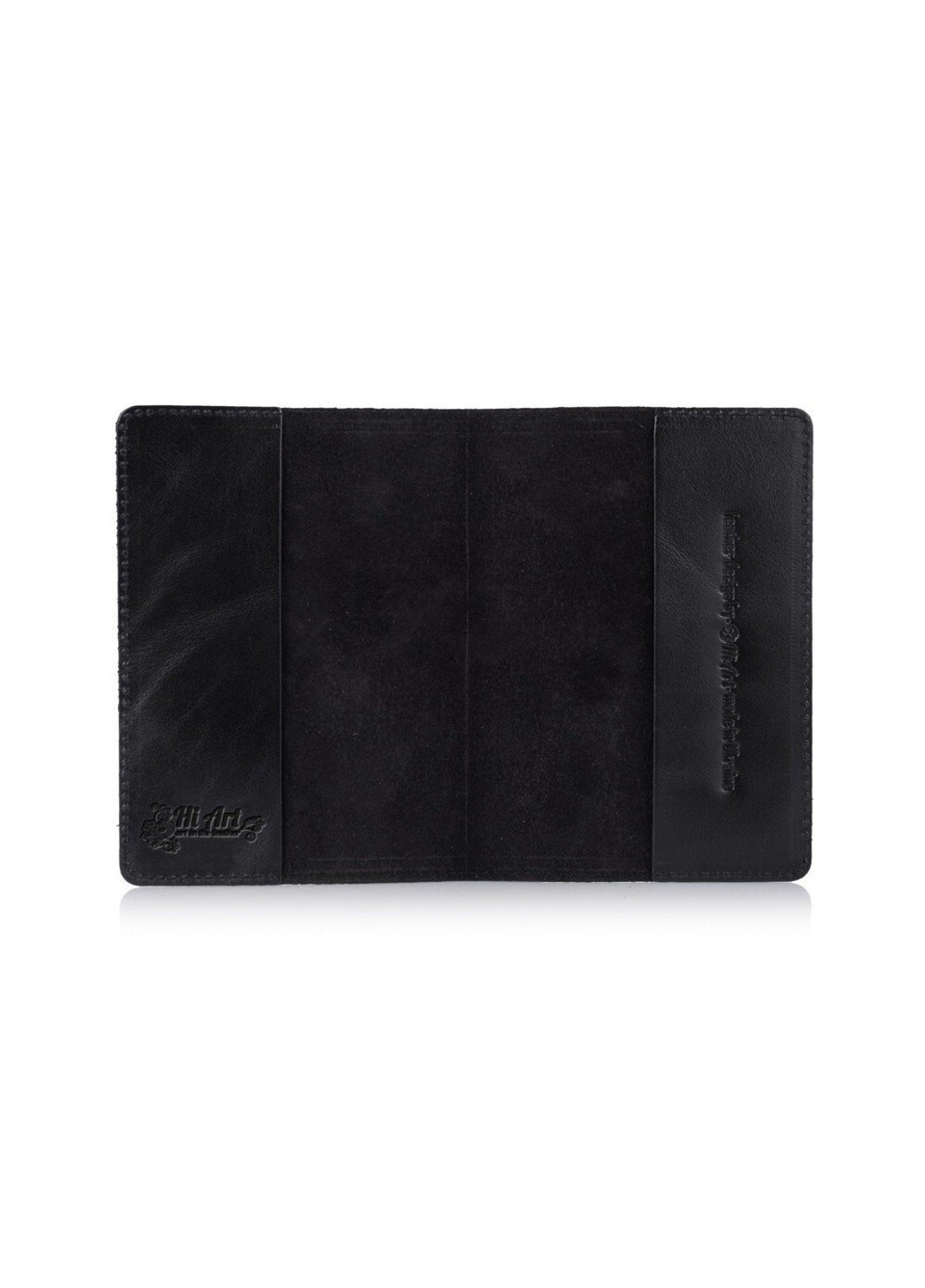 Обложка для паспорта из кожи HiArt PC-01 Crystal Panther Mehendi Art Черный Hi Art (268371240)