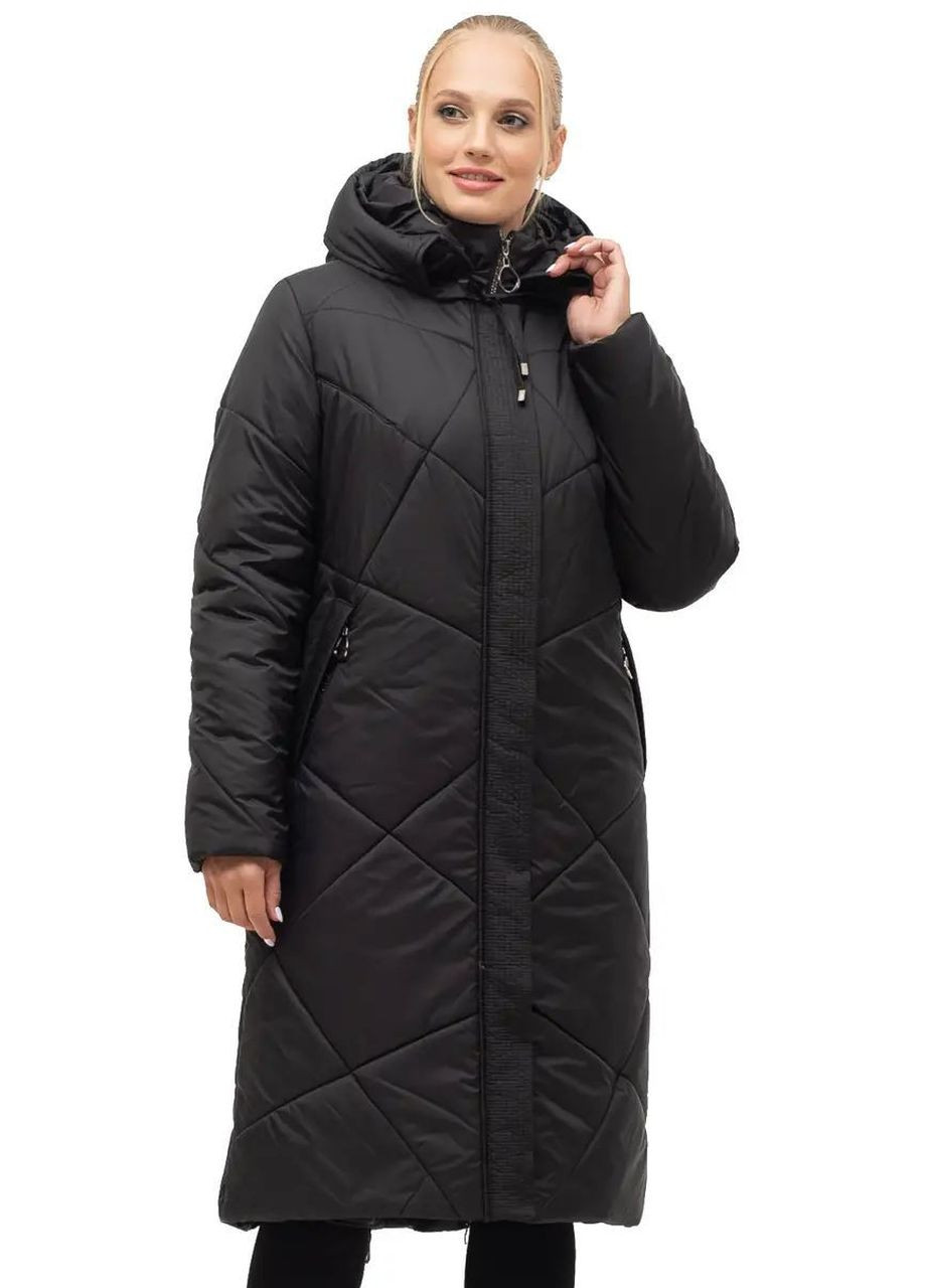 Чорна зимня зимова жіноча куртка великого розміру SK