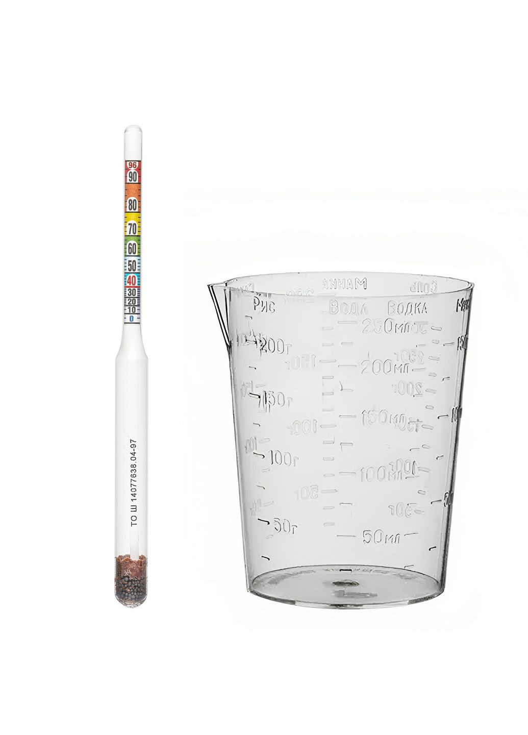 Спиртомер бытовой 0-96° c мерным стаканом 250 мл ШаКриЗ Шакриз (270936060)