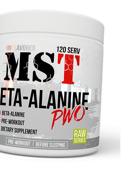 Beta-Alanine PWO 300 g /120 servings/ Unflavored MST Nutrition (257252733)