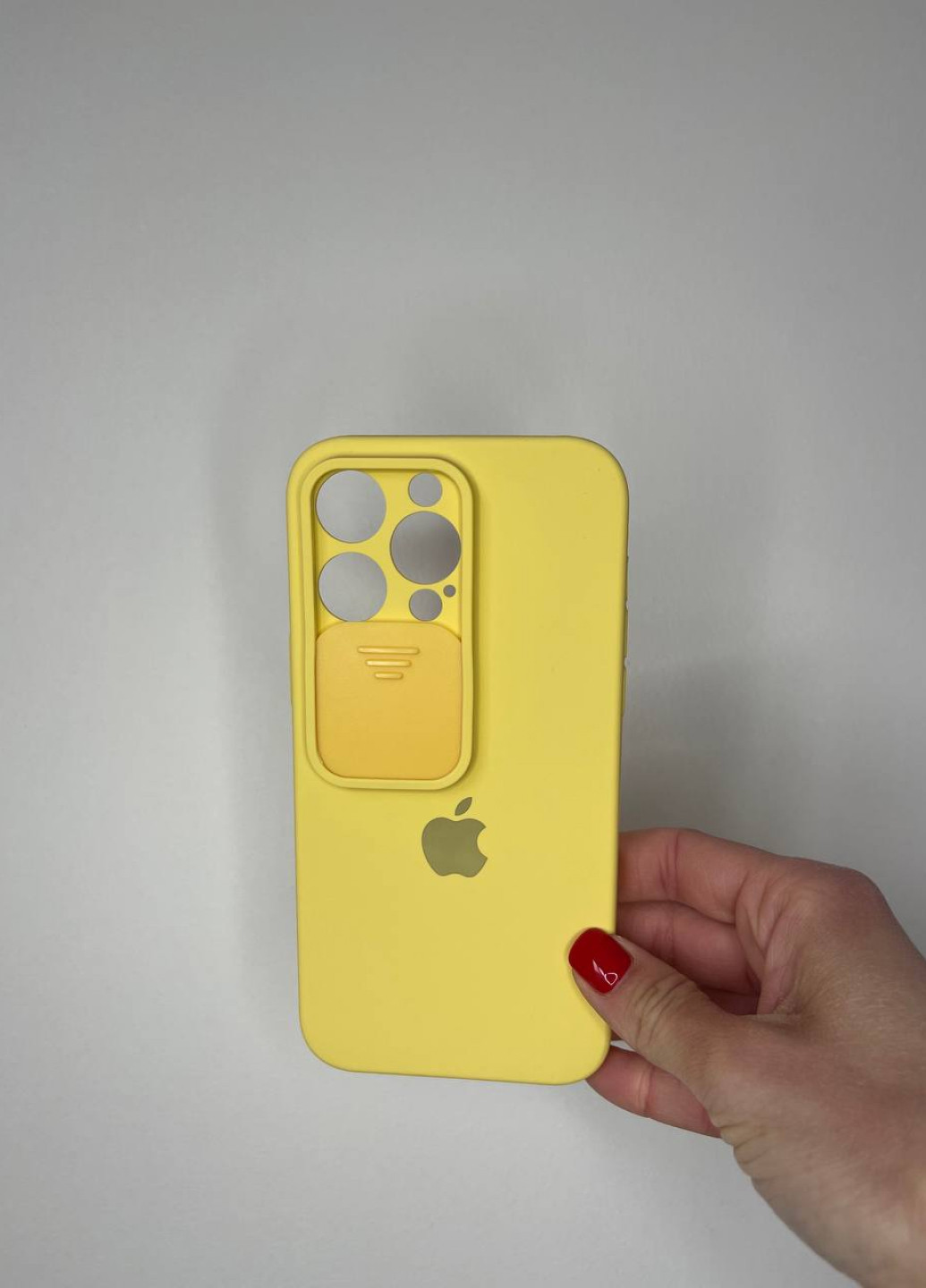 Чохол Silicone Hide Camera для iPhone 14 Pro Max Yellow No Brand (257476152)