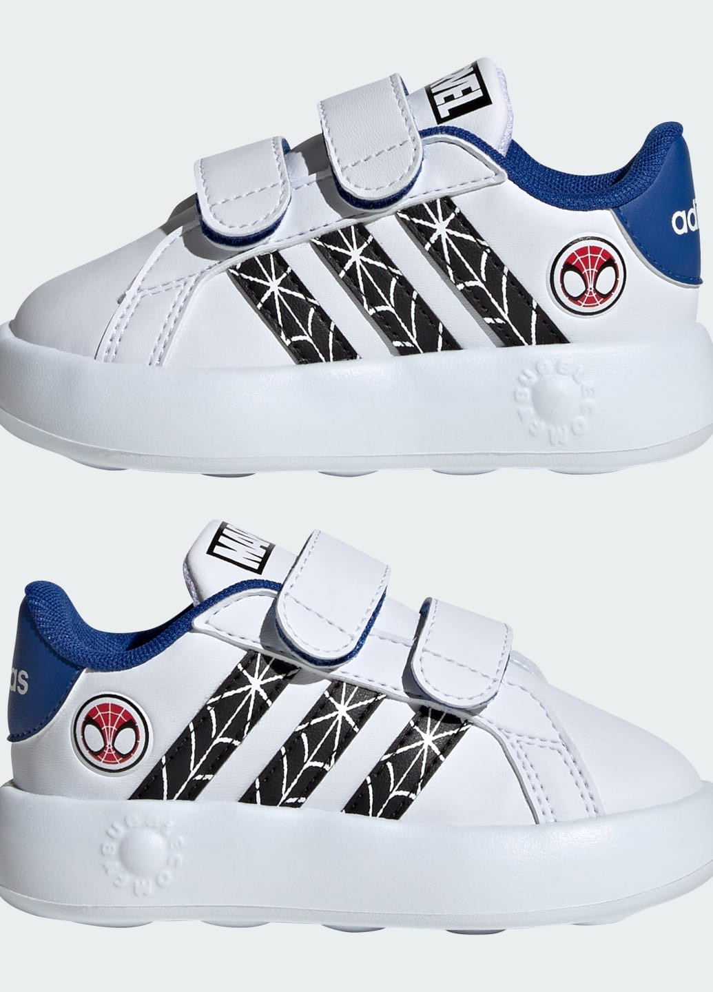 Білі всесезонні кросівки marvel's spider-man grand court adidas