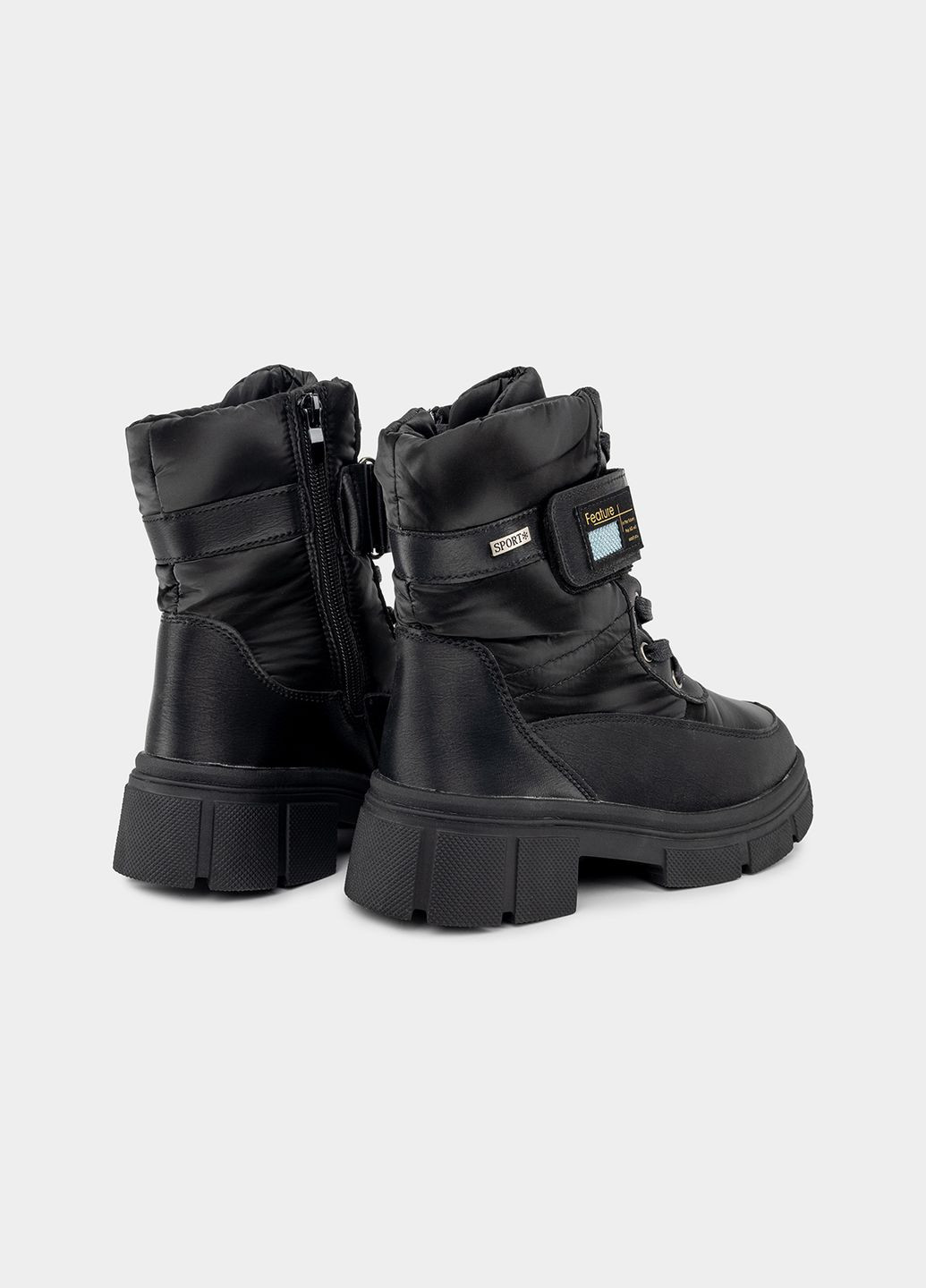 Черные зимние ботинки для девочек цвет черный цб-00228371 Tom.M
