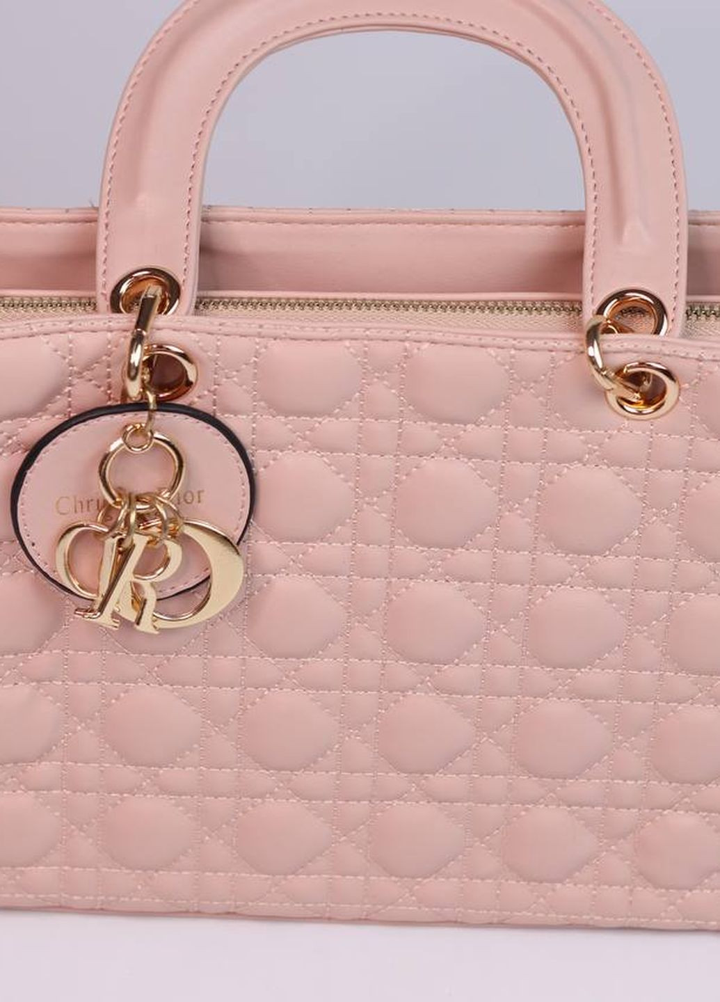 Сумочка з лого Christian Dior Lady pink Vakko (273747685)