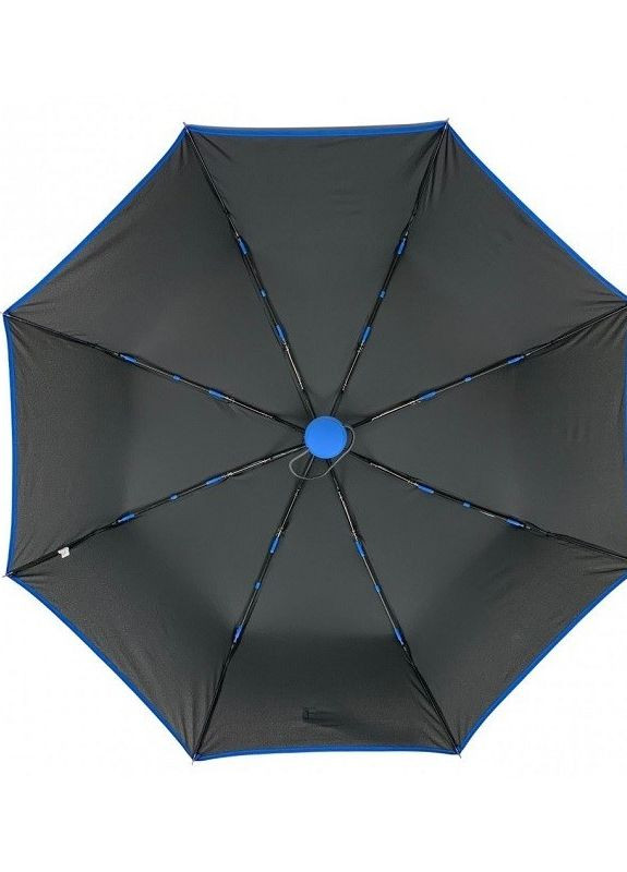 Зонт женский автомат Susino 16301AC 8 спиц 3 сложения Черный с синей каймой No Brand (277160841)