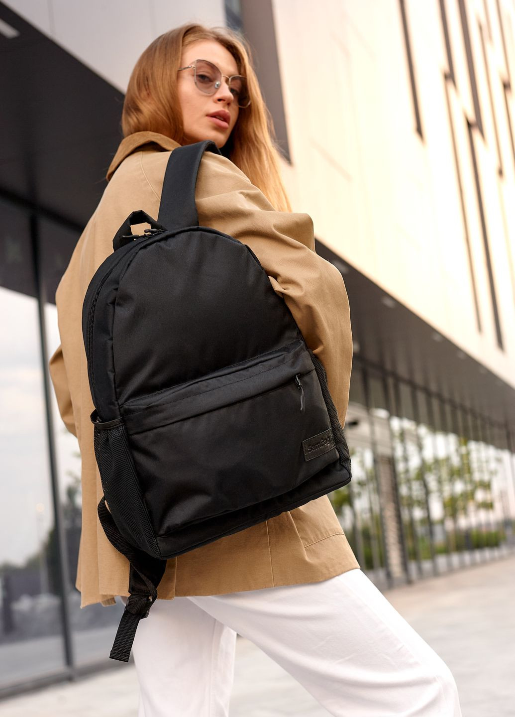 Жіночий рюкзак Brix PJT classic чорний поліестер Sambag (264202397)