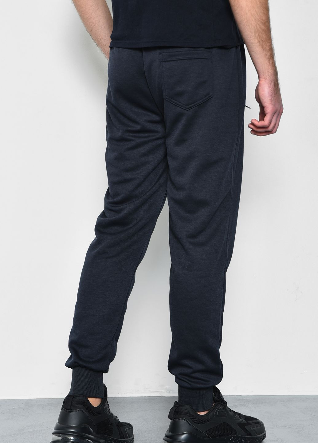 Спортивні штани чоловічі темно-синього кольору Let's Shop (277609105)