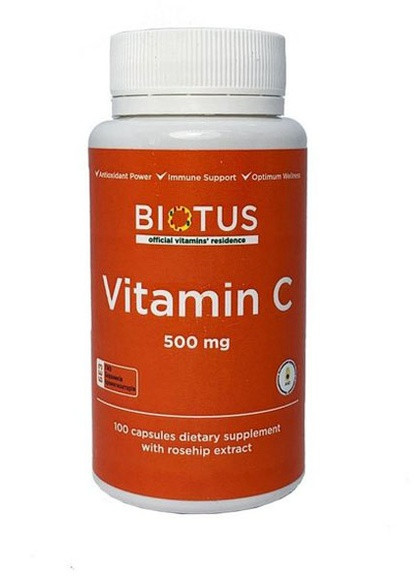 Vitamin C 500 mg 100 Caps BIO-530173 Biotus (256721359)