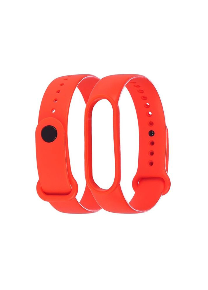 Ремешок силиконовый для Mi Band 5/6 цвет оранжевый ЦБ-00192804 Xiaomi (262290087)
