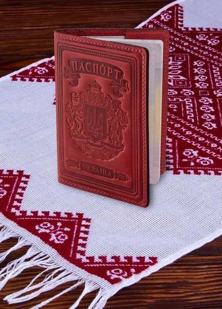 Кожаная Обложка Для Паспорта Villini 003 красный Martec (259040648)