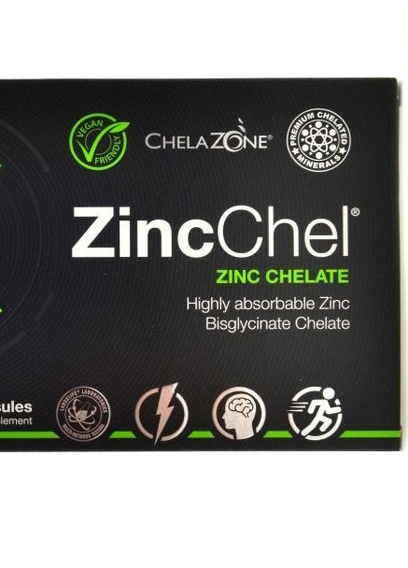 ChelaZone ZincChel Zinc Bisglycinate Chelate 90 Veg Caps Amix Nutrition (257495235)