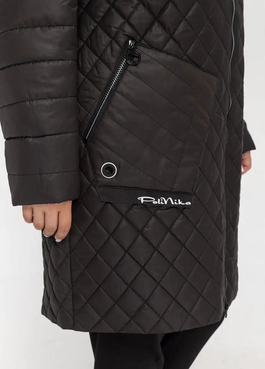 Черная демисезонная демисезонная женская куртка большого размера SK