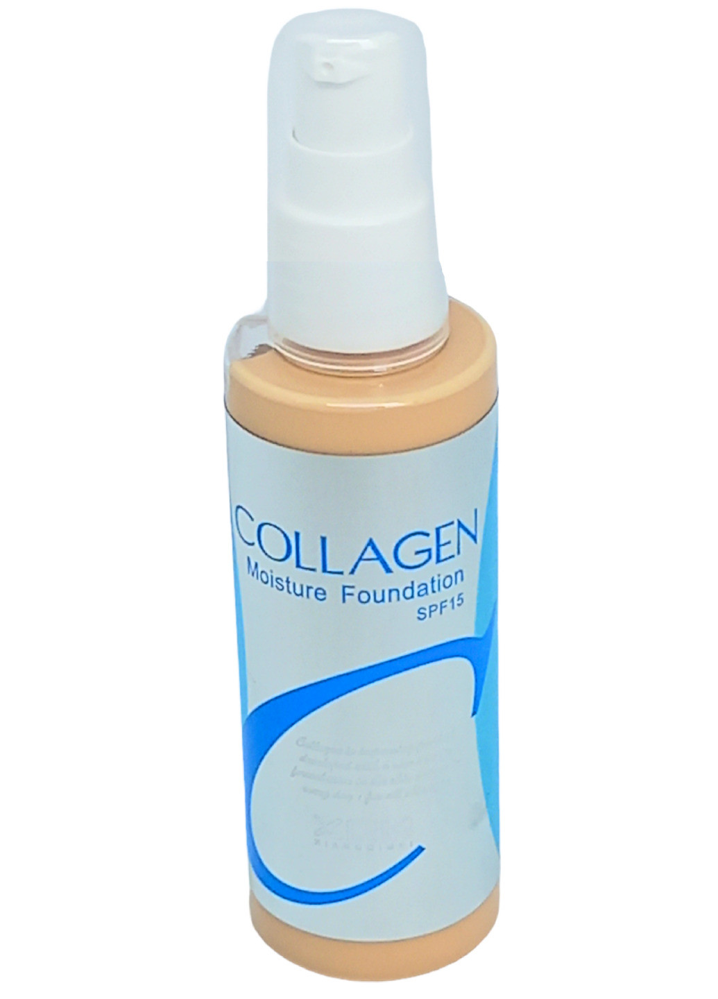 Тональний крем тон 21 з дозатором з коллагеном і захистом від сонця SPF 15 Collagen № 21 100 мл No Brand (260517659)