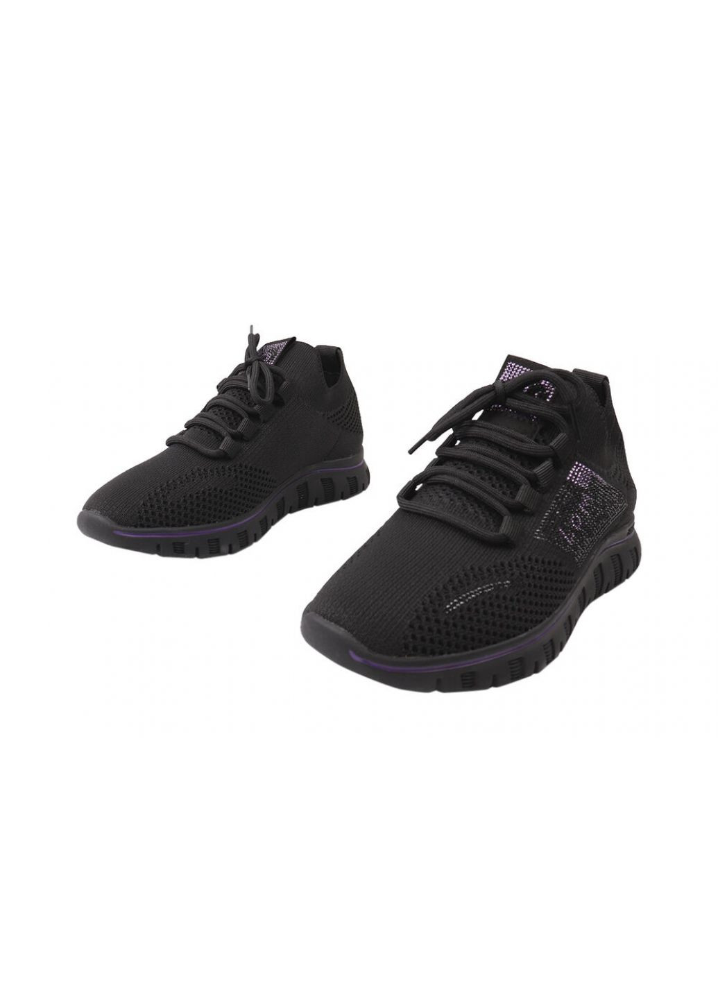 Черные кроссовки женские из текстиля, на низком ходу, черные, Lifexpert 626-21DK