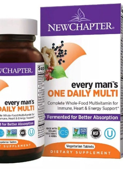 Every Man's One Daily Multi 24 Veg Tabs NC0326 New Chapter (256720843)