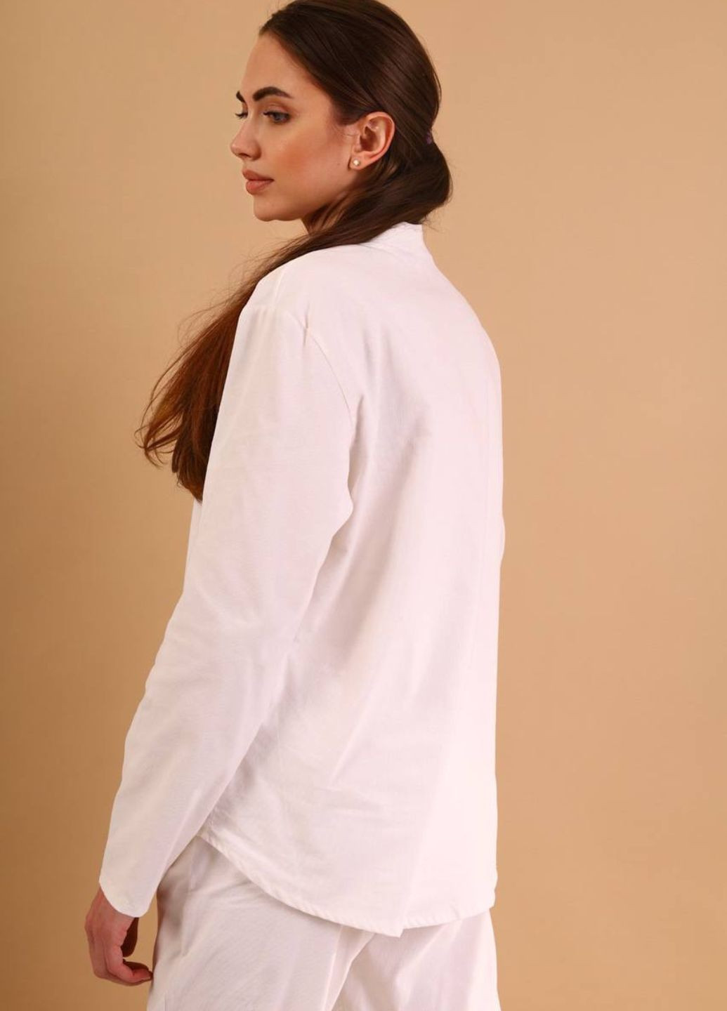 Молочна всесезон жіноча піжама. мікровельвет рубашка + брюки Украина