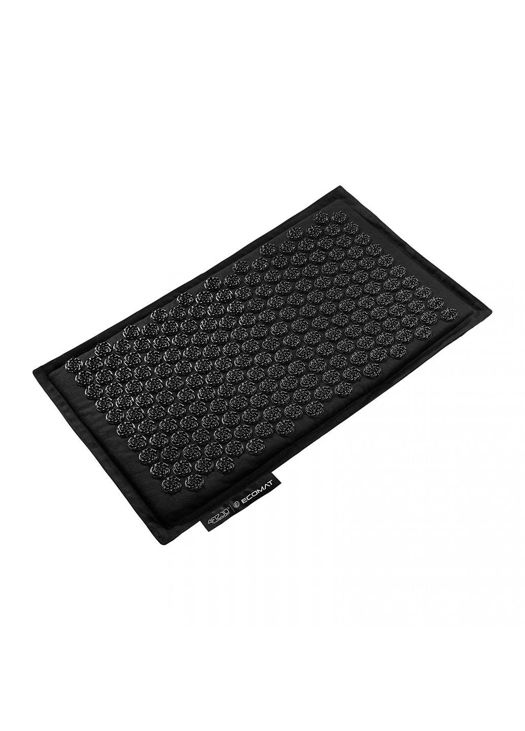 Коврик акупунктурный с подушкой Eco Mat Аппликатор Кузнецова 68 x 42 см 4FJ0208 Black/Black 4FIZJO (258454116)