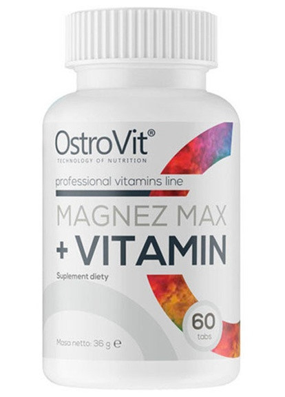 Magnez Max + Vitamin 60 Tabs Ostrovit (256721749)