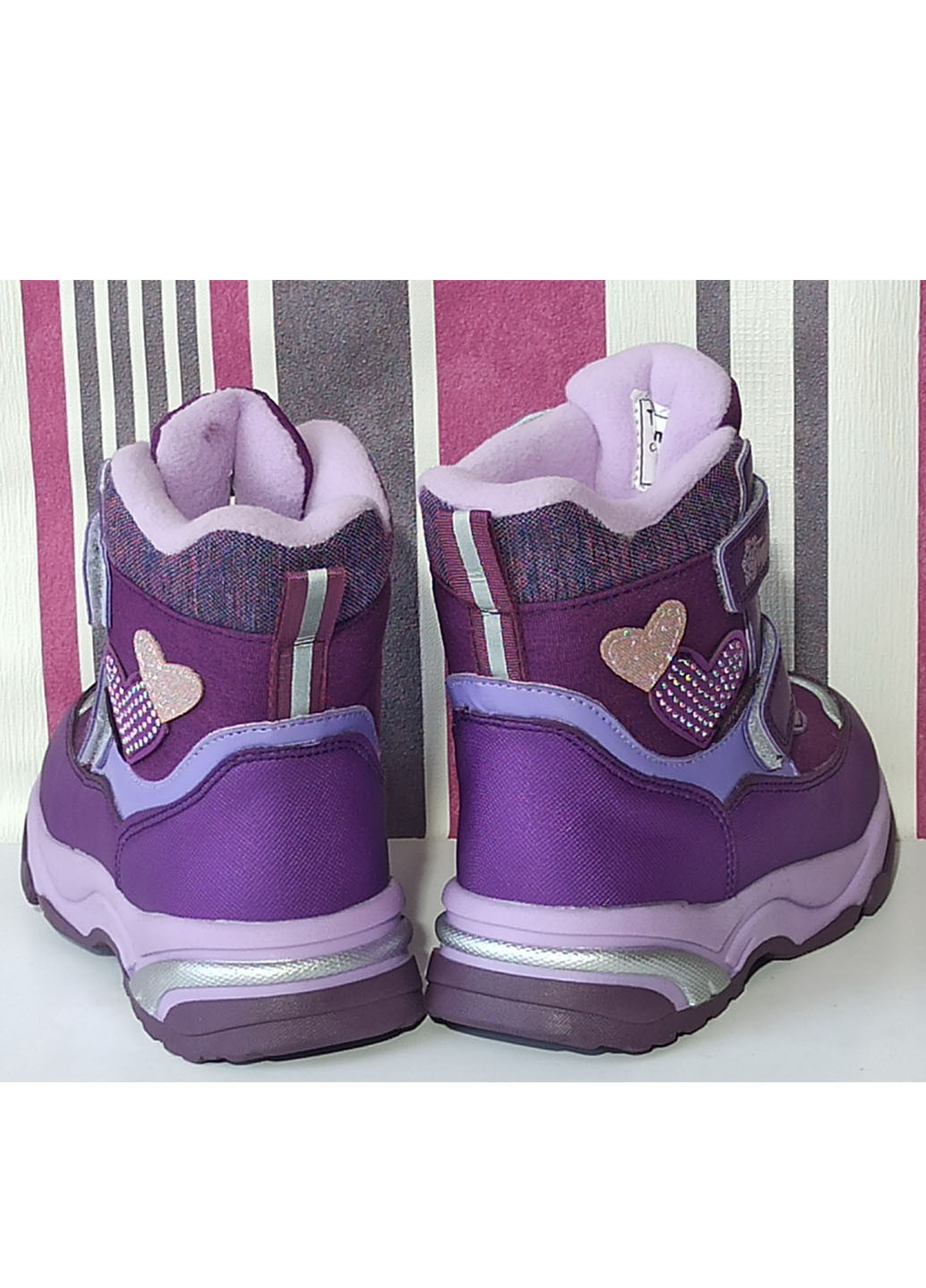 Дитячі зимові черевики для дівчинки на овчині ТОМ М 10244W фіолетові Tom.M (263360979)