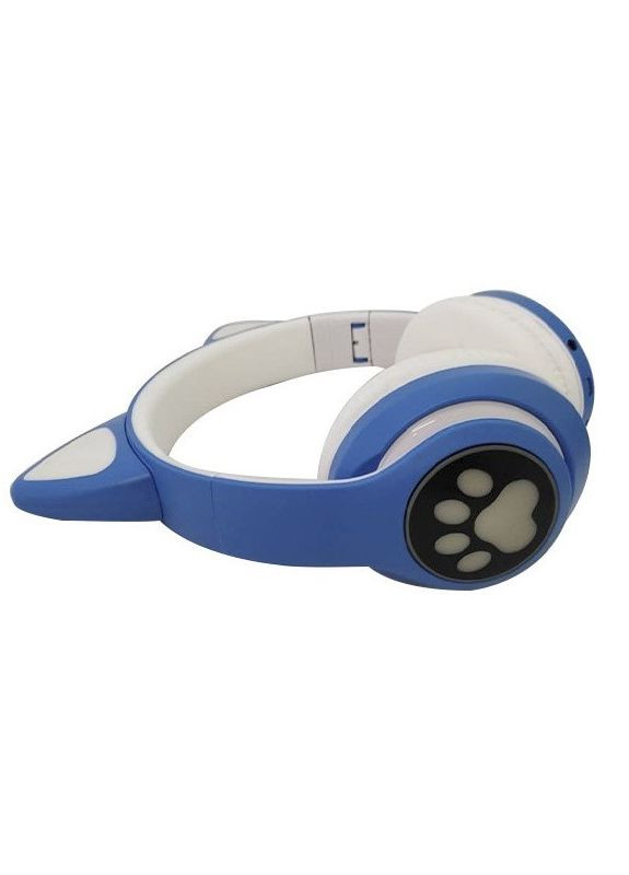 Наушники беспроводные Cat Ear VZV-24M Bluetooth с разноцветной LED подсветкой и кошачьими ушками Синие No Brand (277927842)