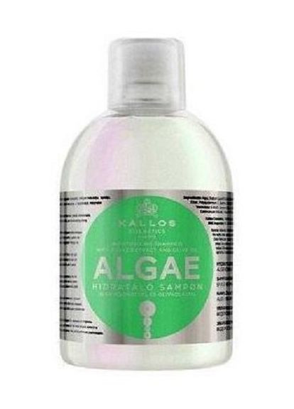 Шампунь увлажняющий Cosmetics Algae Moisturizing Shampoo c экстрактом водорослей и оливковым маслом 1 л Kallos (267493679)