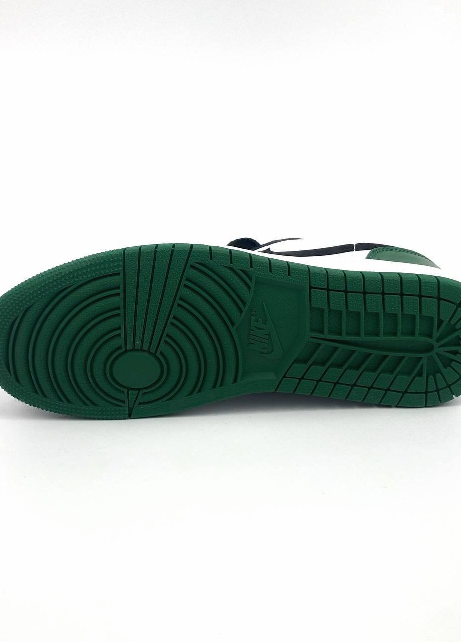 Зелені Осінні кросівки репліка nike air jordan low shadow green&black Vakko