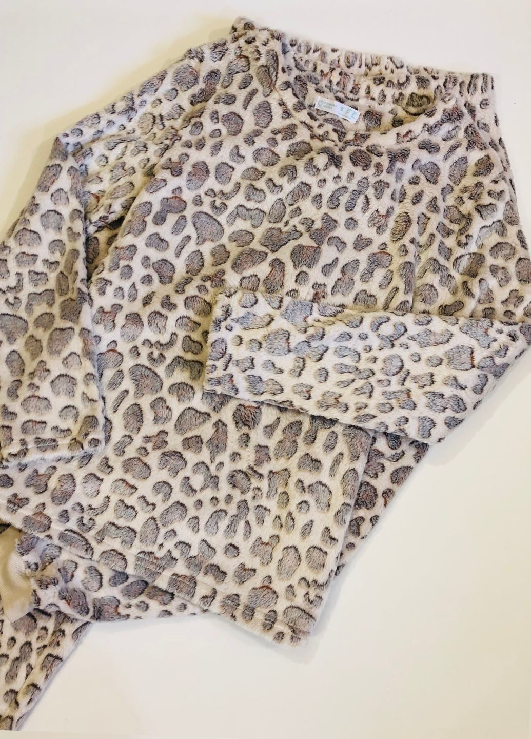 Комбінована зимня плюшева лагідна піжама свитшот + брюки Primark