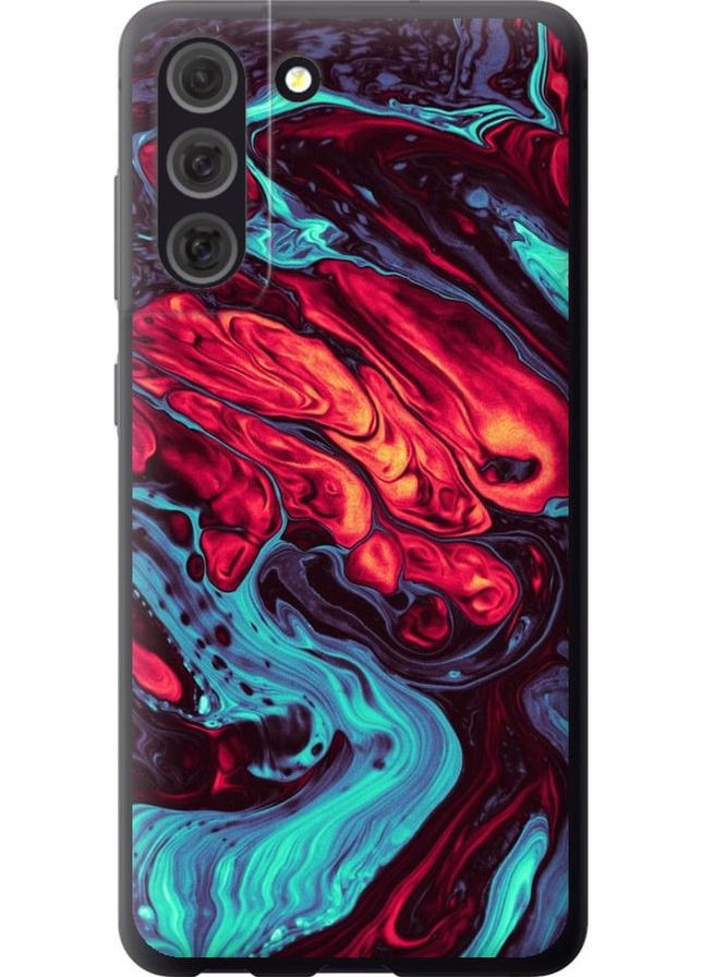 Силіконовий чохол 'Синя червона абстакція' для Endorphone Samsung Galaxy S21 FE (276314315)