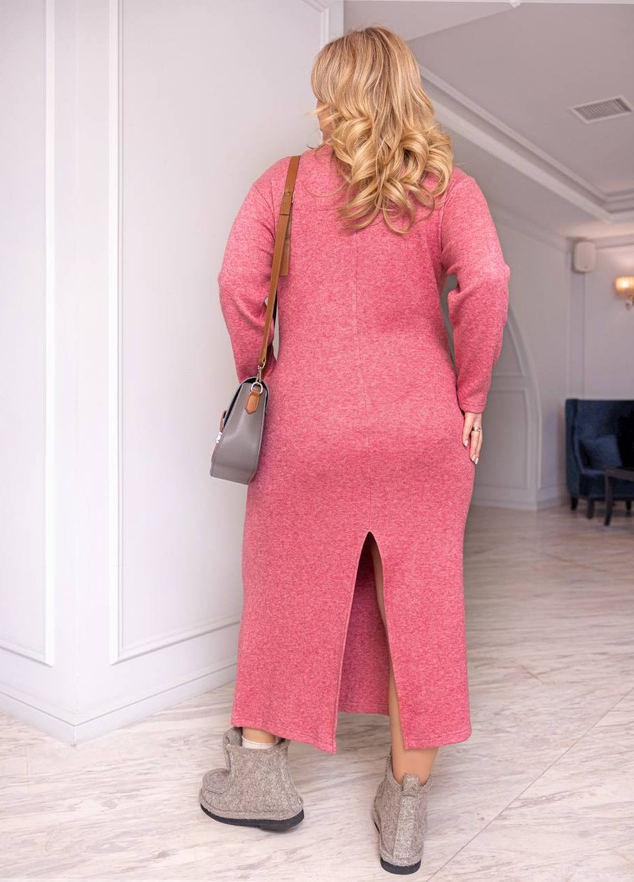 Рожева женское теплое платье цвет кораловй р.50/52 445920 New Trend