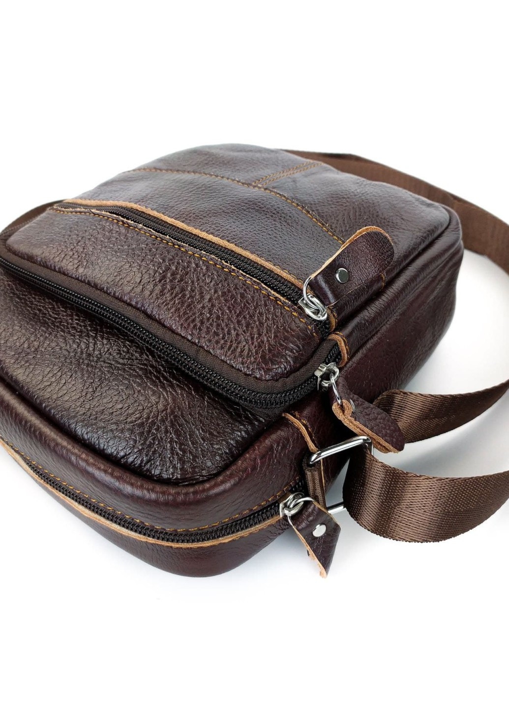 Чоловіча сумка - барсетка зі шкіри NS8234-2 коричнева JZ (259578256)