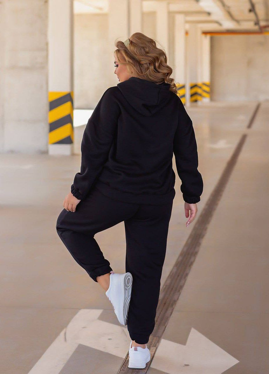 Стильний модний теплий жіночий спортивний костюм оверсайз InFashion Спортивный костюм (262530578)