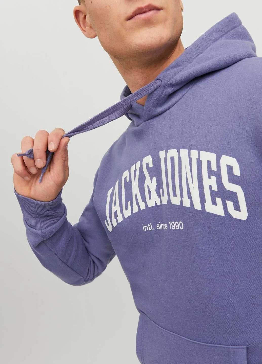 Худи флис,сиреневый с принтом,JACK&JONES Jack & Jones (274232482)