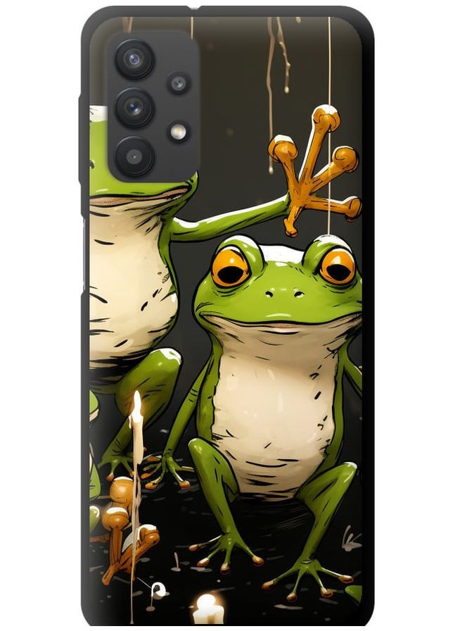TPU чорний чохол 'Жабки 2' для Endorphone Samsung Galaxy A32 A325F (266908320)