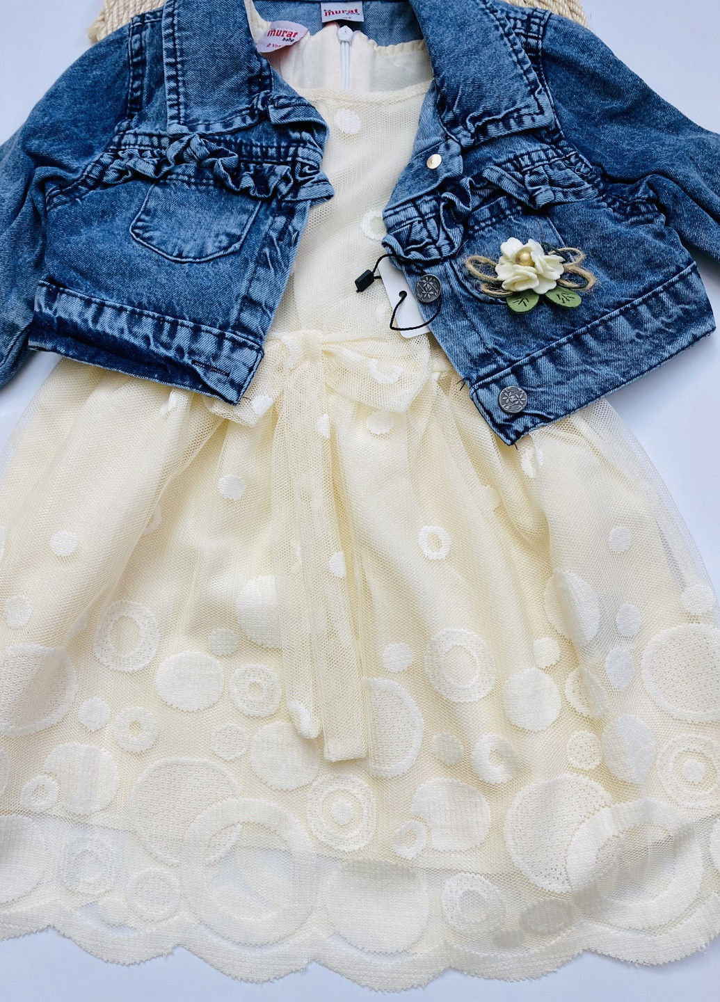 Молочна плаття для дівчаток із джинсовим жакетом Murat baby (259576130)