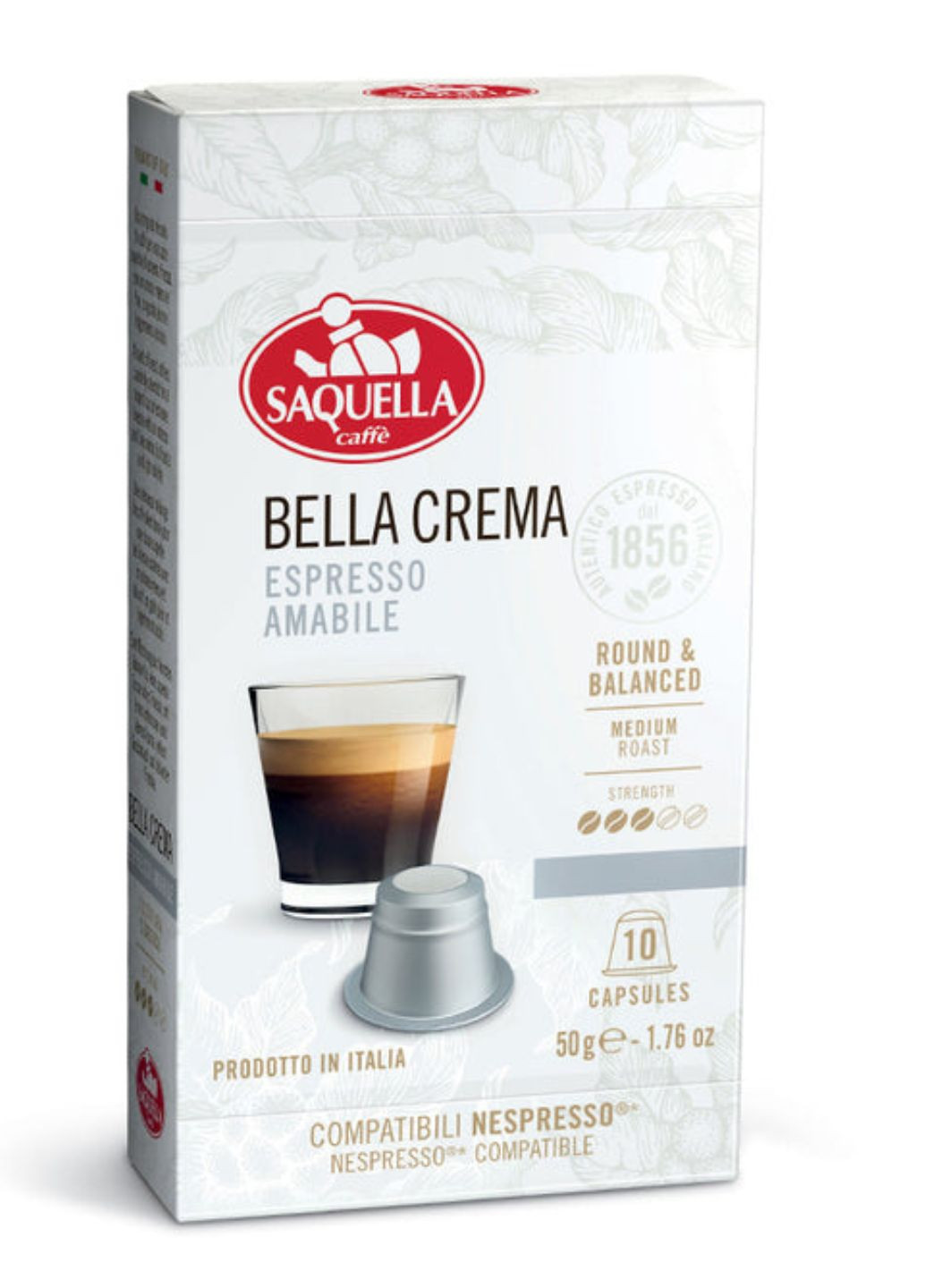 Кофе в капсулах Espresso Bella Crema 10 шт SAQUELLA - (258673209)