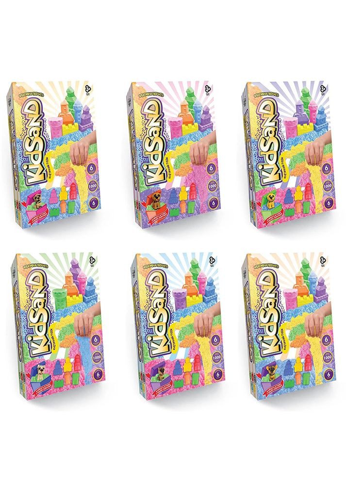 Набор креативного творчества - "Кинетический песок "KidSand" цвет разноцветный ЦБ-00201990 Danko Toys (261762036)