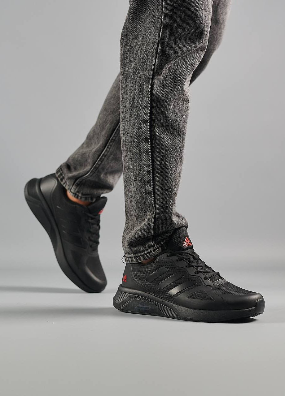 Adidas cloudfoam black and red store