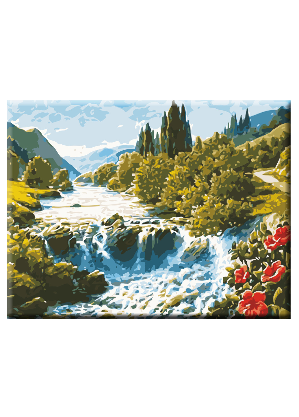 Картина по номерам "Волшебный водопад" 50*65см в коробке ArtStory (258763435)